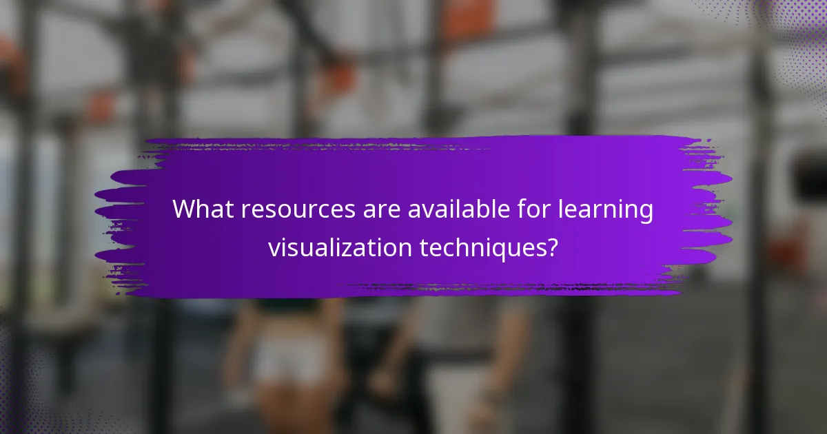 What resources are available for learning visualization techniques?