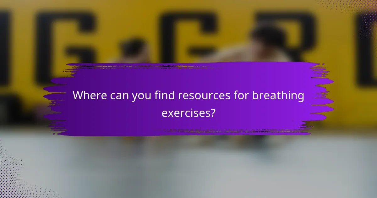 Where can you find resources for breathing exercises?